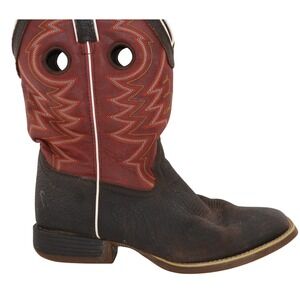 Durango Kids 8" Western Square Toe Boots Chestnut Crimson‎ Size 7M